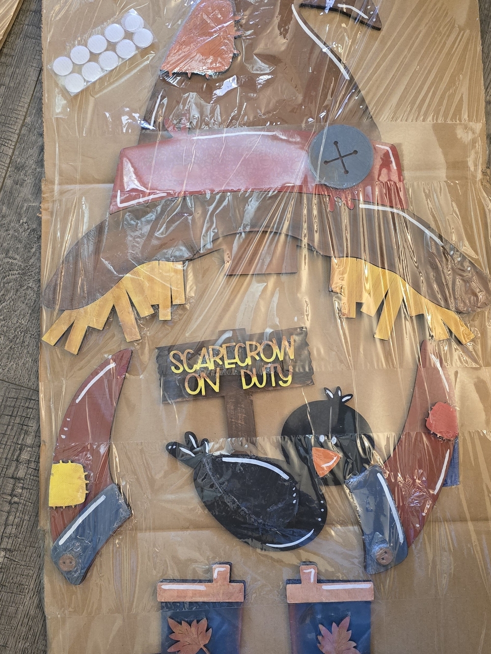 Handpainted Wooden Fall Door Hangers - Scarecrow & Apple Gnome - Picture 4 of 8